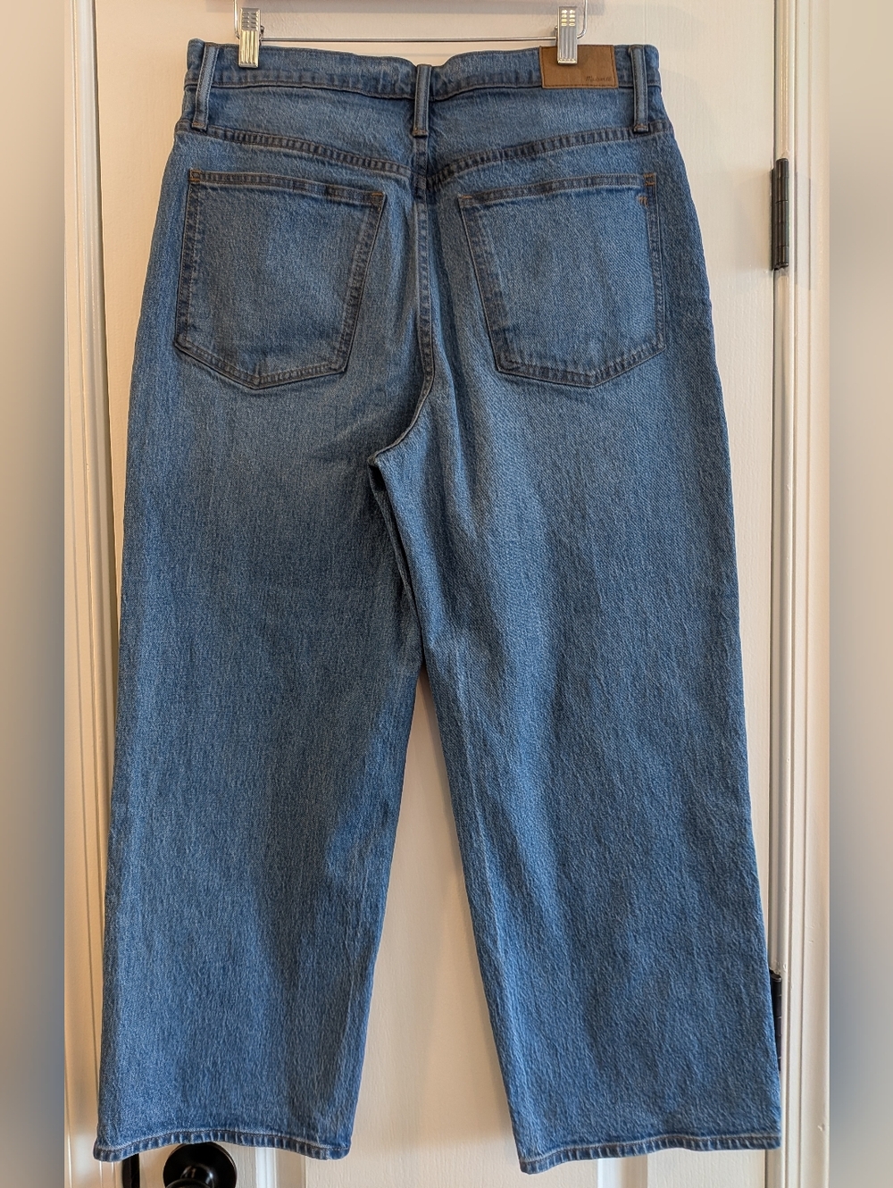Madewell The Perfect Vintage Wide Leg Crop Jean Classic Blue Denim Size 31 - Picture 9 of 15